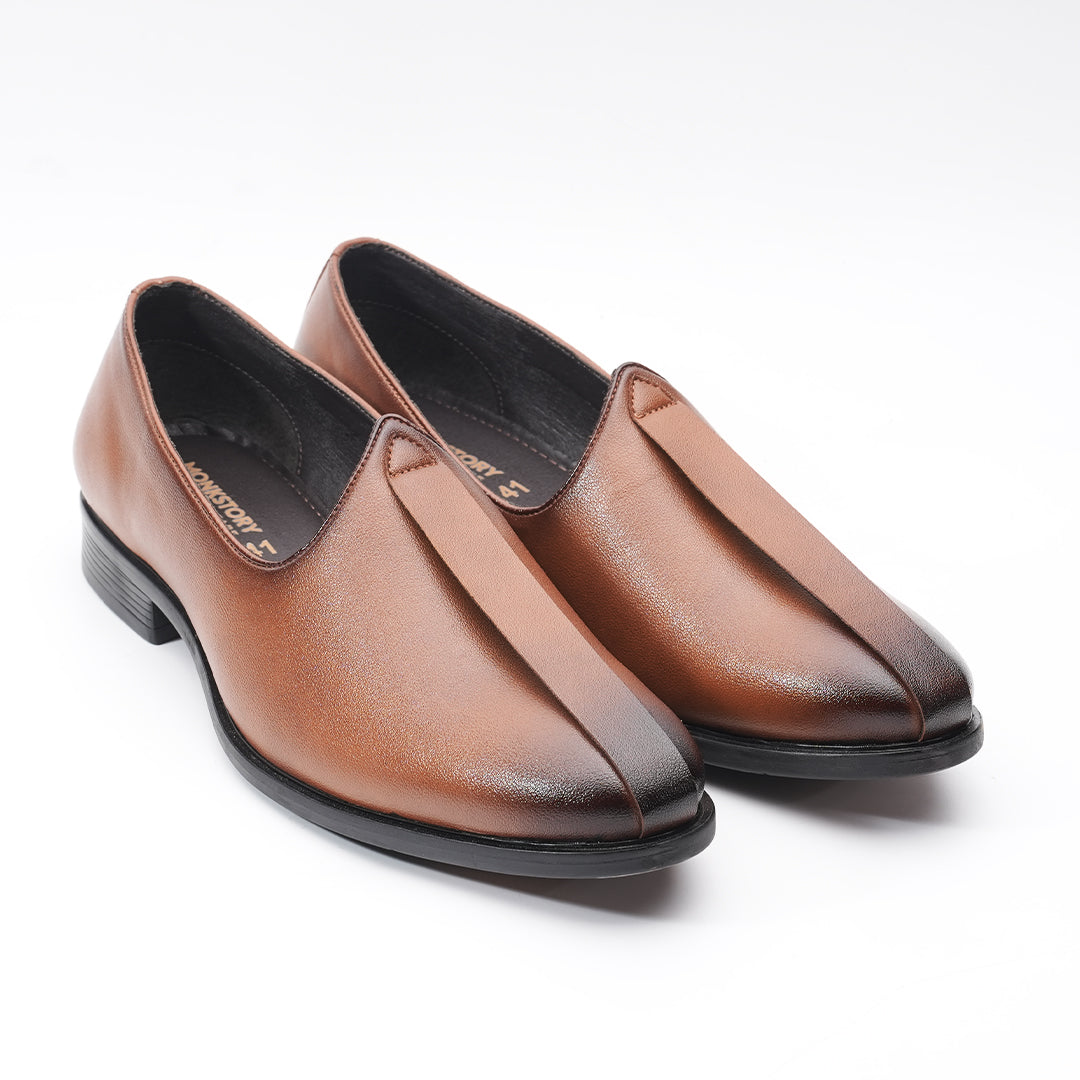Monkstory Minimal Darbar Mojari – Tan