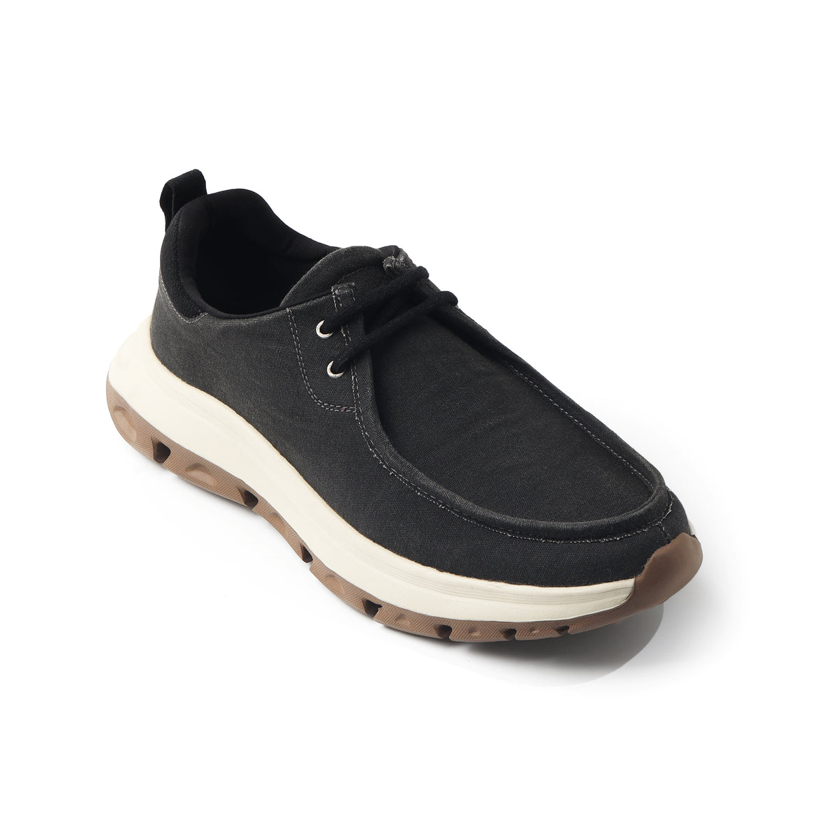 Monkstory Gravity Lift Washed Canvas Moc Toe Sneakers – Charcoal Grey