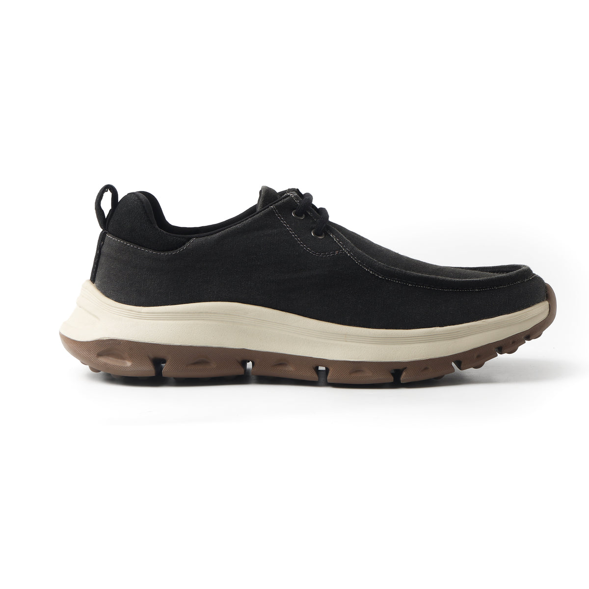 Monkstory Gravity Lift Washed Canvas Moc Toe Sneakers – Charcoal Grey