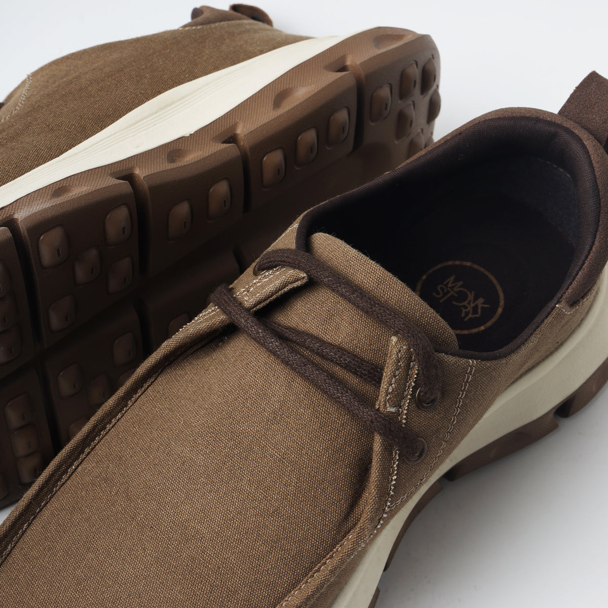 Monkstory Gravity Lift Washed Canvas Moc Toe Sneakers – Brown