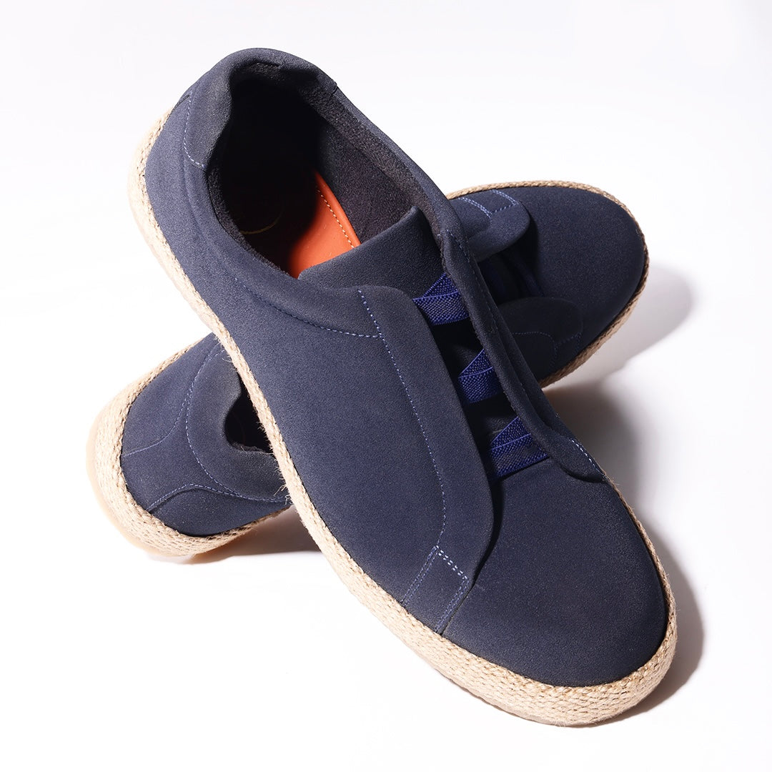 Monkstory Yacht Club Elastic Slip-On Espadrille Sneakers – Deep Navy